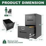 Premium Drawer File Cabinet With Lock, Metal Vertical Design, A4 Legal / Letter Size - Furniture Home Direct