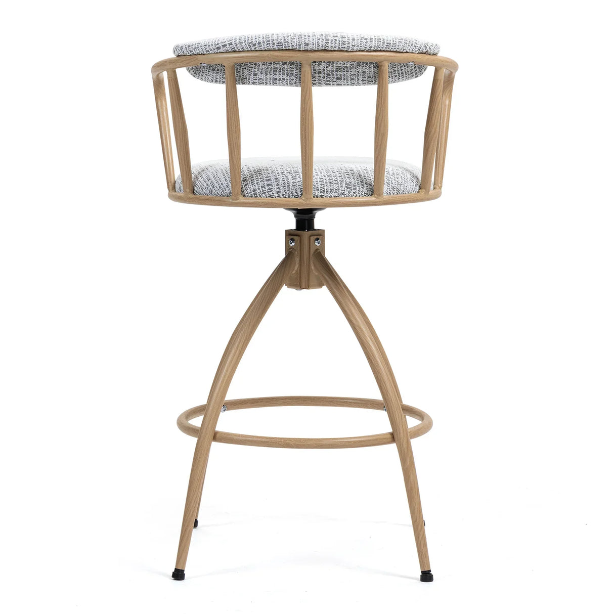 Counter Height Stool Swivel Set Of 2 Open Back Beige - Furniture Home Direct