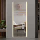 Frameless Full Length LED Mirror With 3 Color Changing Light And Explosion Proof Glass - Silver - Furniture Home Direct