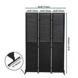 Rustic 3 Panel Room Dividers And Folding Privacy Screen - Furniture Home Direct