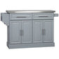 Homcom - Rolling Kitchen Island With Storage, Portable Kitchen Cart With Stainless Steel Top, 2 Drawers, Spice, Knife And Towel Rack And Cabinets - Furniture Home Direct