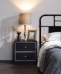 Jabir - Nightstand With Variety / Selection - Black / Silver - Furniture Home Direct