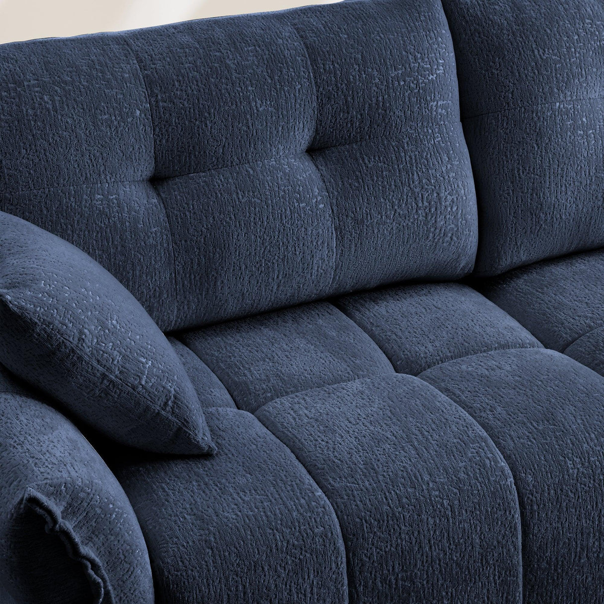 Chenille Sofa - Blue - Furniture Home Direct