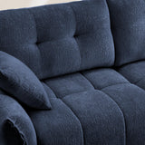 Chenille Sofa - Blue - Furniture Home Direct