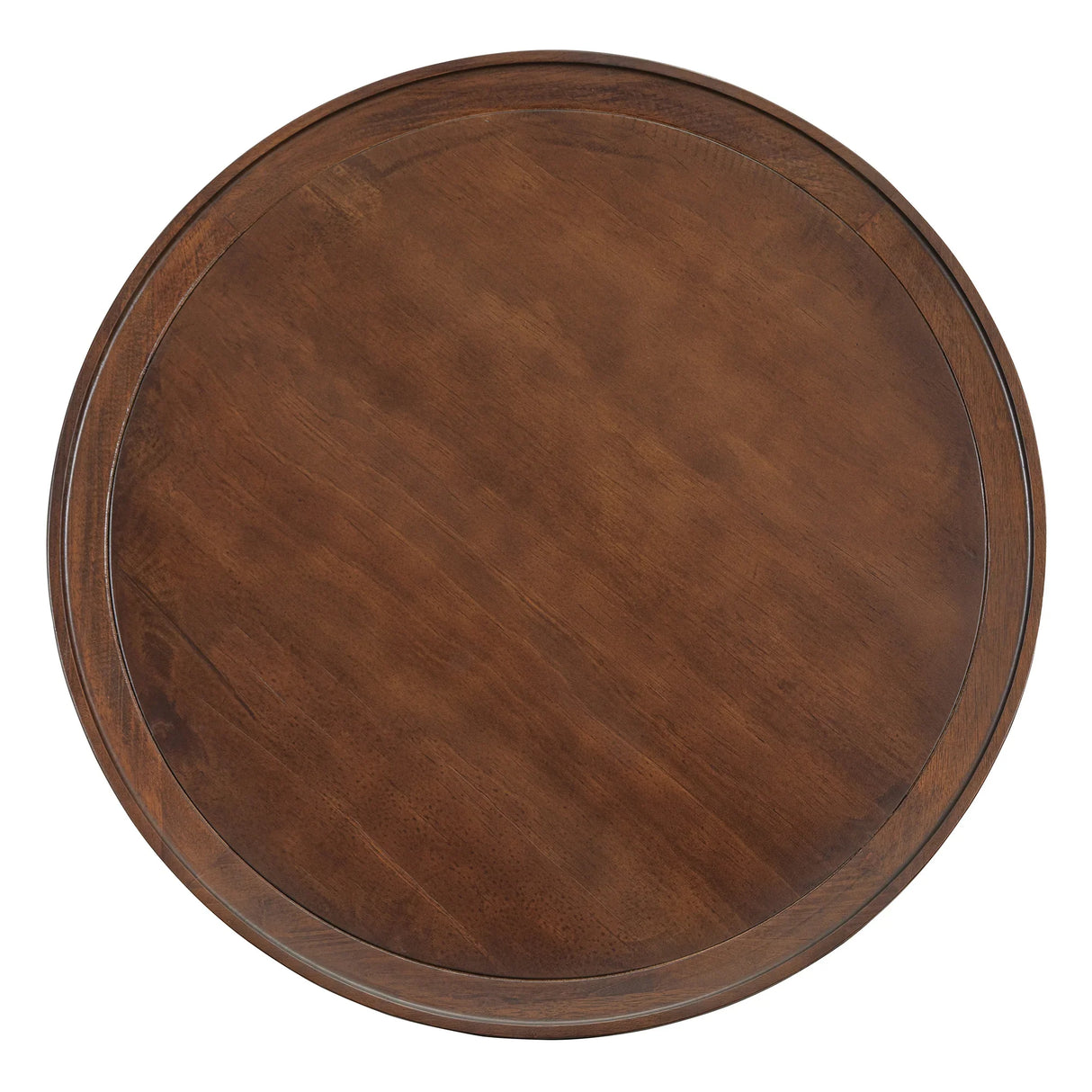2-Tiered Round Walnut Wood Coffee Table - Furniture Home Direct