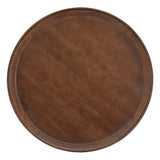 2-Tiered Round Walnut Wood Coffee Table - Furniture Home Direct