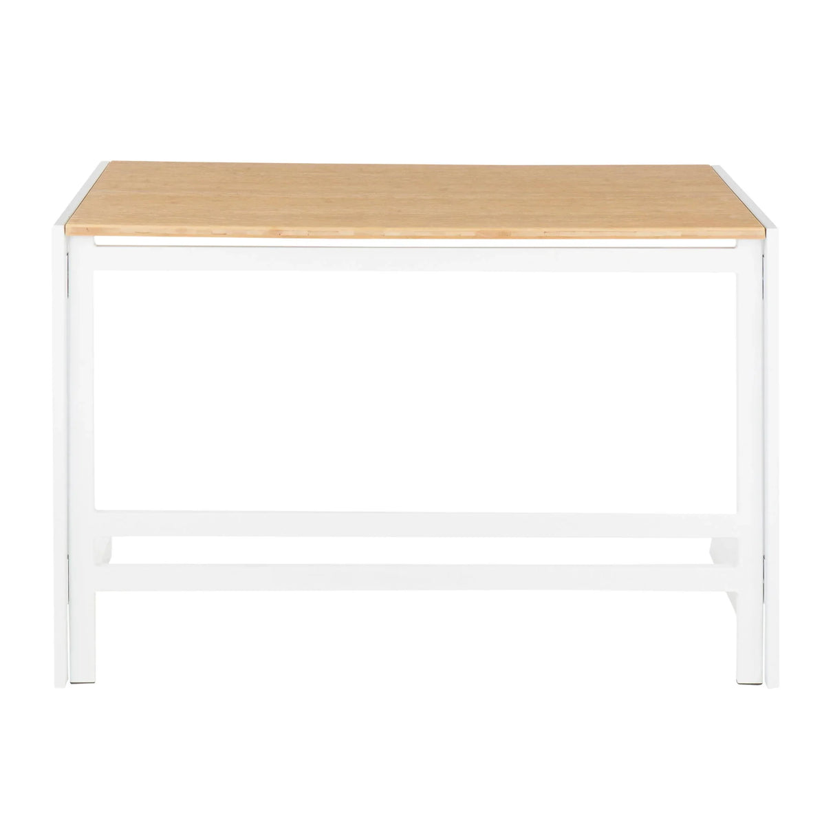 Roman - Industrial Office Desk - White / Natural - Furniture Home Direct